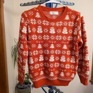 H&M Red/Cream Winter Sweater Age 9-10 years